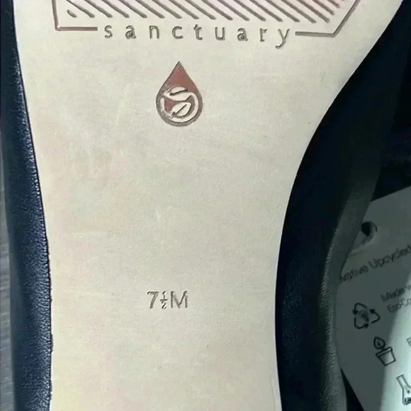 Sanctuary All Night Black Mule Pointed Toe Kitten Heel Size 7.5 - Picture 5 of 8